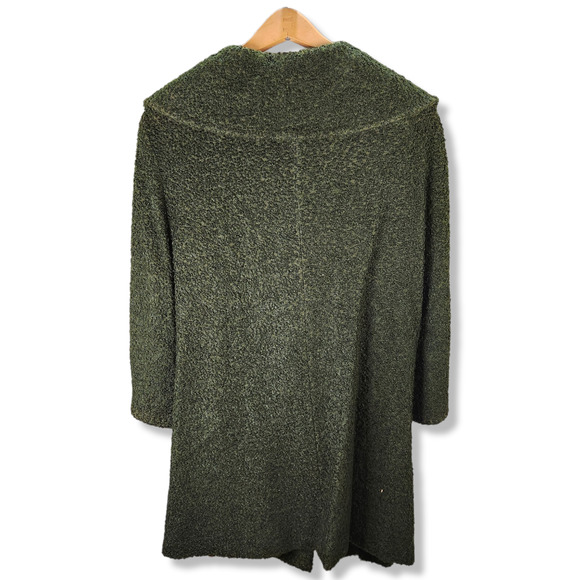 Knubby Overcoat Adult Green Wool Double Breasted Lined Dark Academia Vintage - Picture 9 of 9